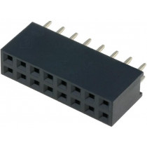 DS1023-2*8S21; Socket; pin strips; female; PIN: 16; straight; 2.54mm; THT; 2x8; 3A; CONNFLY DS1023-2*8S21; Socket; pin strips; female; PIN: 16; straight; 2.54mm; THT; 2x8; 3A; CONNFLY