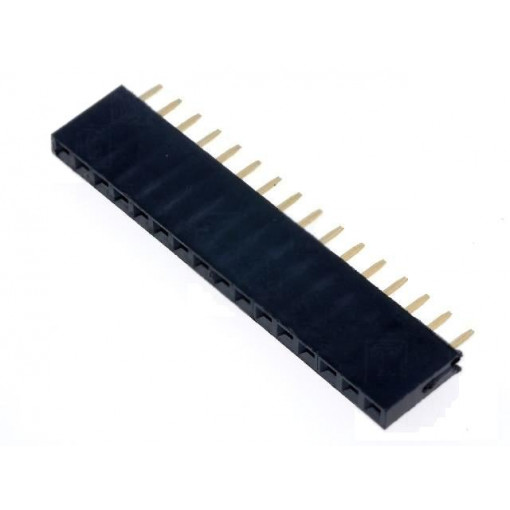 DS1023-1*16S21; Socket; pin strips; female; PIN: 16; straight; 2.54mm; THT; 1x16; CONNFLY