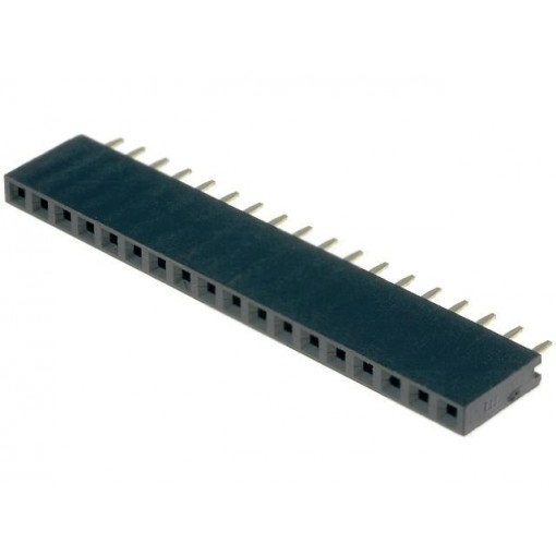 DS1023-1*18S21; Socket; pin strips; female; PIN: 18; straight; 2.54mm; THT; 1x18; CONNFLY