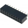 DS1023-2*10S21; Socket; pin strips; female; PIN: 20; straight; 2.54mm; THT; 2x10; CONNFLY