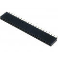 DS1023-1*20S21; Socket; pin strips; female; PIN: 20; straight; 2.54mm; THT; 1x20; CONNFLY