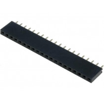 DS1023-1*20S21; Socket; pin strips; female; PIN: 20; straight; 2.54mm; THT; 1x20; CONNFLY
