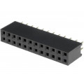 DS1023-2*12S21; Socket; pin strips; female; PIN: 24; straight; 2.54mm; THT; 2x12; CONNFLY