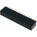 DS1023-2*14S21; Socket; pin strips; female; PIN: 28; straight; 2.54mm; THT; 2x14; CONNFLY