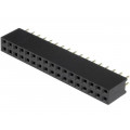 DS1023-2*17S21; Socket; pin strips; female; PIN: 34; straight; 2.54mm; THT; 2x17; CONNFLY
