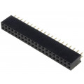 DS1023-2*20S21; Socket; pin strips; female; PIN: 40; straight; 2.54mm; THT; 2x20; CONNFLY