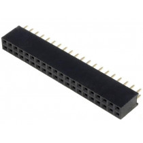 DS1023-2*20S21; Socket; pin strips; female; PIN: 40; straight; 2.54mm; THT; 2x20; CONNFLY DS1023-2*20S21; Socket; pin strips; female; PIN: 40; straight; 2.54mm; THT; 2x20; CONNFLY