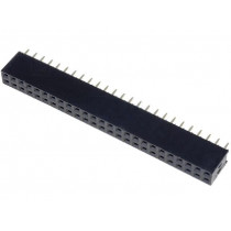 DS1023-2*25S21; Socket; pin strips; female; PIN: 50; straight; 2.54mm; THT; 2x25; CONNFLY DS1023-2*25S21; Socket; pin strips; female; PIN: 50; straight; 2.54mm; THT; 2x25; CONNFLY
