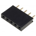 DS1023-1*5S21; Socket; pin strips; female; PIN: 5; straight; 2.54mm; THT; 1x5; 3A; CONNFLY