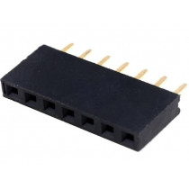 DS1023-1*7S21; Socket; pin strips; female; PIN: 7; straight; 2.54mm; THT; 1x7; 3A; CONNFLY