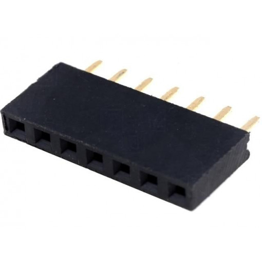DS1023-1*7S21; Socket; pin strips; female; PIN: 7; straight; 2.54mm; THT; 1x7; 3A; CONNFLY