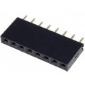 DS1023-1*8S21; Socket; pin strips; female; PIN: 8; straight; 2.54mm; THT; 1x8; 3A; CONNFLY
