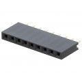 DS1023-1*9S21; Socket; pin strips; female; PIN: 9; straight; 2.54mm; THT; 1x9; 3A; CONNFLY