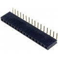 DS1024-1*16R0; Socket; pin strips; female; PIN: 16; angled 90°; 2.54mm; THT; 1x16; CONNFLY