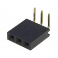 DS1024-1*3R0; Socket; pin strips; female; PIN: 3; angled 90°; 2.54mm; THT; 1x3; CONNFLY