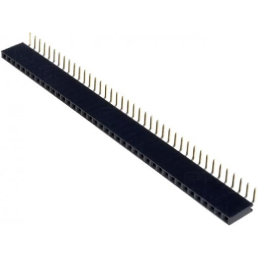 DS1024-1*40R0; Socket; pin strips; female; PIN: 40; angled 90°; 2.54mm; THT; 1x40; CONNFLY