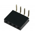DS1024-1*4RF1; Socket; pin strips; female; PIN: 4; angled 90°; 2.54mm; THT; 1x4; CONNFLY