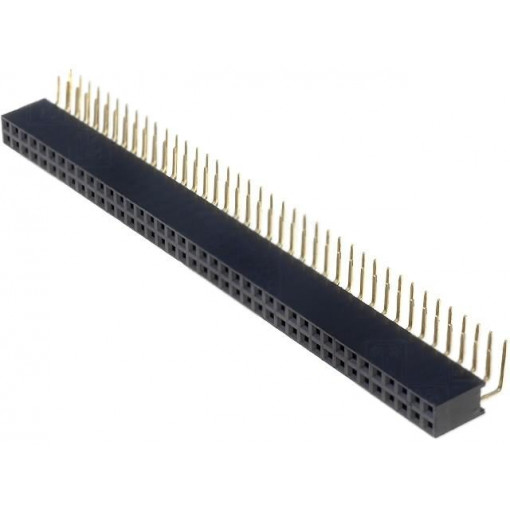 DS1024-2*40R0; Socket; pin strips; female; PIN: 80; angled 90°; 2.54mm; THT; 2x40; CONNFLY