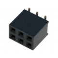 ZL264-6DG; Socket; pin strips; female; PIN: 6; vertical; 2.54mm; SMT; 2x3; NINIGI ZL264-6DG; Socket; pin strips; female; PIN: 6; vertical; 2.54mm; SMT; 2x3; NINIGI