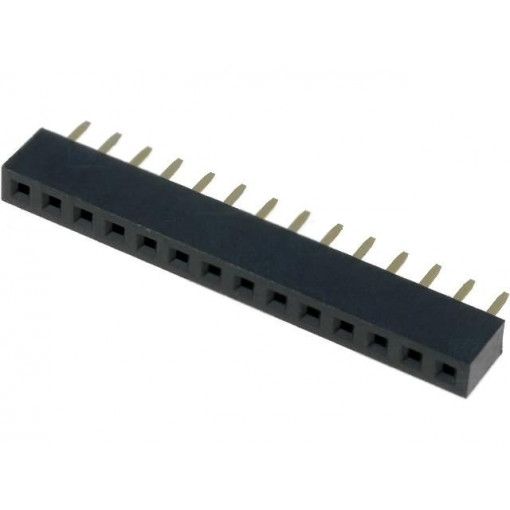 DS1026-01-1*14S8BV; Socket; pin strips; female; PIN: 14; straight; 2mm; THT; 1x14; CONNFLY
