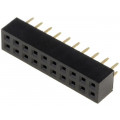 DS1026-05-2*10S8BV; Socket; pin strips; female; PIN: 20; straight; 2mm; THT; 2x10; CONNFLY DS1026-05-2*10S8BV; Socket; pin strips; female; PIN: 20; straight; 2mm; THT; 2x10; CONNFLY