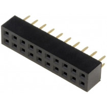 DS1026-05-2*10S8BV; Socket; pin strips; female; PIN: 20; straight; 2mm; THT; 2x10; CONNFLY