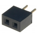 DS1026-01-1*2S8BV; Socket; pin strips; female; PIN: 2; straight; 2mm; THT; 1x2; CONNFLY