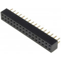DS1026-05-2X16S8BV; Socket; pin strips; female; PIN: 32; straight; 2mm; THT; 2x16; CONNFLY DS1026-05-2X16S8BV; Socket; pin strips; female; PIN: 32; straight; 2mm; THT; 2x16; CONNFLY