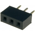 DS1026-01-1*3S8BV; Socket; pin strips; female; PIN: 3; straight; 2mm; THT; 1x3; CONNFLY DS1026-01-1*3S8BV; Socket; pin strips; female; PIN: 3; straight; 2mm; THT; 1x3; CONNFLY