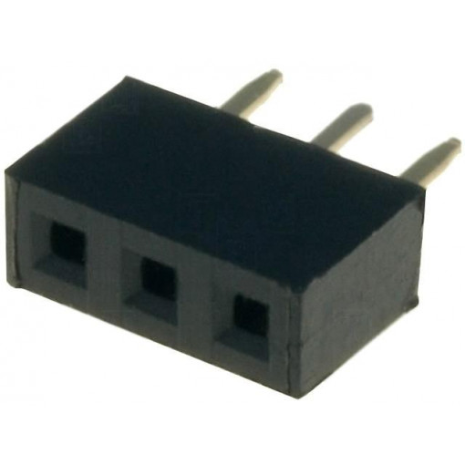 DS1026-01-1*3S8BV; Socket; pin strips; female; PIN: 3; straight; 2mm; THT; 1x3; CONNFLY