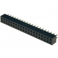 DS1026-05-2*20S8BV; Socket; pin strips; female; PIN: 40; straight; 2mm; THT; 2x20; CONNFLY DS1026-05-2*20S8BV; Socket; pin strips; female; PIN: 40; straight; 2mm; THT; 2x20; CONNFLY