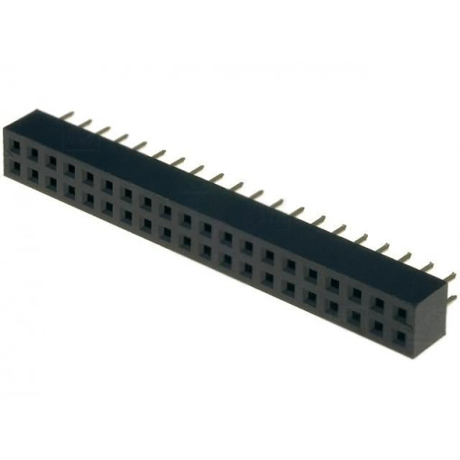 DS1026-05-2*20S8BV; Socket; pin strips; female; PIN: 40; straight; 2mm; THT; 2x20; CONNFLY