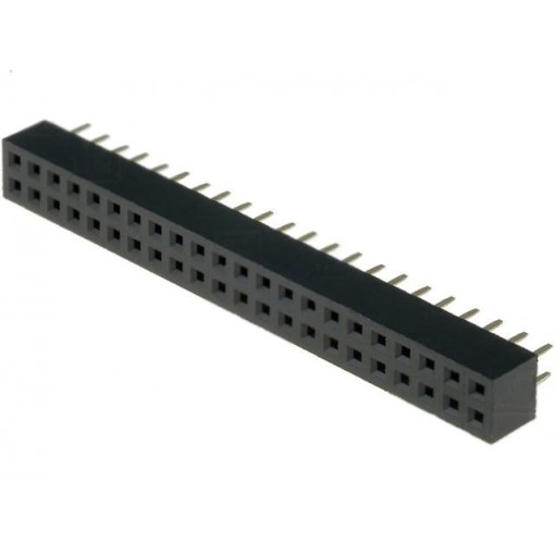 DS1026-05-2*22S8BV; Socket; pin strips; female; PIN: 44; straight; 2mm; THT; 2x22; CONNFLY