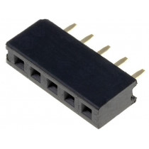 DS1026-01-1*5S8BV; Socket; pin strips; female; PIN: 5; straight; 2mm; THT; 1x5; CONNFLY