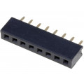 DS1026-01-1*8S8BV; Socket; pin strips; female; PIN: 8; straight; 2mm; THT; 1x8; CONNFLY DS1026-01-1*8S8BV; Socket; pin strips; female; PIN: 8; straight; 2mm; THT; 1x8; CONNFLY