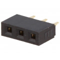 ZL305-03; Socket; pin strips; female; PIN: 3; straight; 2.54mm; THT; 1x3; 3A; NINIGI ZL305-03; Socket; pin strips; female; PIN: 3; straight; 2.54mm; THT; 1x3; 3A; NINIGI