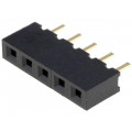 ZL305-05; Socket; pin strips; female; PIN: 5; straight; 2.54mm; THT; 1x5; 3A; NINIGI ZL305-05; Socket; pin strips; female; PIN: 5; straight; 2.54mm; THT; 1x5; 3A; NINIGI
