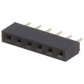 ZL305-06; Socket; pin strips; female; PIN: 6; straight; 2.54mm; THT; 1x6; 3A; NINIGI ZL305-06; Socket; pin strips; female; PIN: 6; straight; 2.54mm; THT; 1x6; 3A; NINIGI