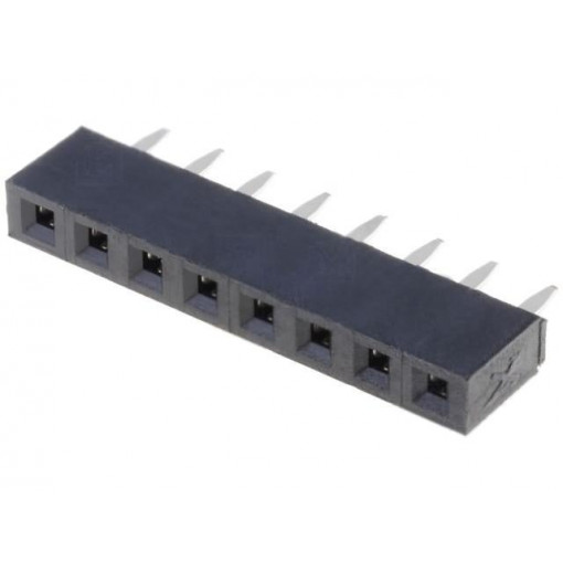 ZL305-08; Socket; pin strips; female; PIN: 8; straight; 2.54mm; THT; 1x8; 3A; NINIGI
