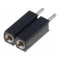 DS1002-03-1*2131; Socket; pin strips; female; PIN: 2; turned contacts; straight; THT; CONNFLY DS1002-03-1*2131; Socket; pin strips; female; PIN: 2; turned contacts; straight; THT; CONNFLY