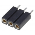 DS1002-03-1*3131; Socket; pin strips; female; PIN: 3; turned contacts; straight; THT; CONNFLY DS1002-03-1*3131; Socket; pin strips; female; PIN: 3; turned contacts; straight; THT; CONNFLY