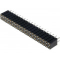 DS1002-03-2*20131; Socket; pin strips; female; PIN: 40; turned contacts; straight; CONNFLY DS1002-03-2*20131; Socket; pin strips; female; PIN: 40; turned contacts; straight; CONNFLY