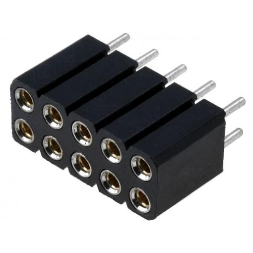 DS1002-03-2*5131; Socket; pin strips; female; PIN: 10; turned contacts; straight; CONNFLY