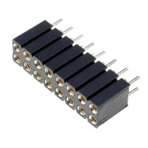 DS1002-03-2*8131; Socket; pin strips; female; PIN: 16; turned contacts; straight; CONNFLY