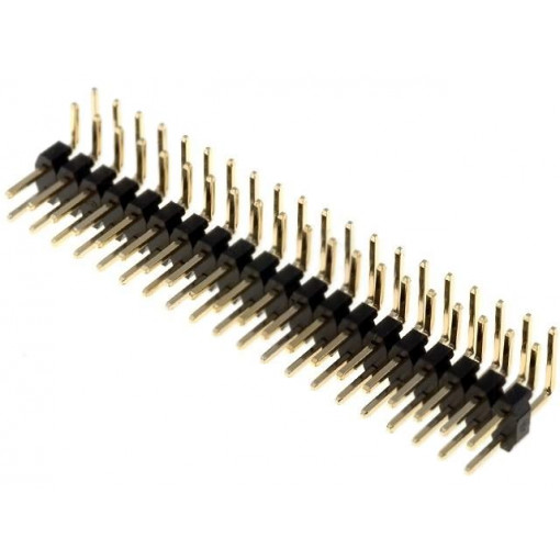 DS1025-06-2*20P8BR1; Pin header; pin strips; male; PIN: 40; angled 90°; 2mm; THT; 2x20; CONNFLY DS1025-06-2*20P8BR1; Pin header; pin strips; male; PIN: 40; angled 90°; 2mm; THT; 2x20; CONNFLY