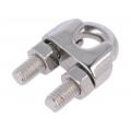 ZLK-10-A4; Rope clamp wire; acid resistant steel A4; for rope; Ørope: 10mm; KRAFTBERG ZLK-10-A4; Rope clamp wire; acid resistant steel A4; for rope; Ørope: 10mm; KRAFTBERG