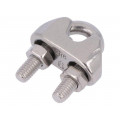 ZLK-5-A4; Rope clamp wire; acid resistant steel A4; for rope; Ørope: 5mm; KRAFTBERG ZLK-5-A4; Rope clamp wire; acid resistant steel A4; for rope; Ørope: 5mm; KRAFTBERG