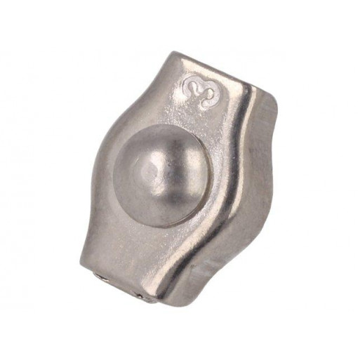 ZLR1-3-A4; Rope clamp simplex; acid resistant steel A4; for rope; KRAFTBERG