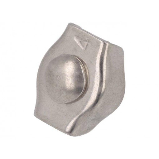 ZLR1-4-A4; Rope clamp simplex; acid resistant steel A4; for rope; KRAFTBERG