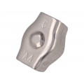 ZLR1-6-A4; Rope clamp simplex; acid resistant steel A4; for rope; KRAFTBERG ZLR1-6-A4; Rope clamp simplex; acid resistant steel A4; for rope; KRAFTBERG